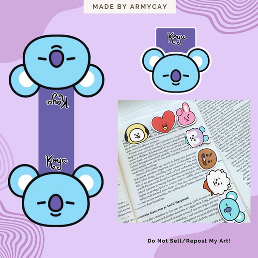 BT21 BTS Magnetic Bookmark - Cute & Collectible Page Marker for ARMY