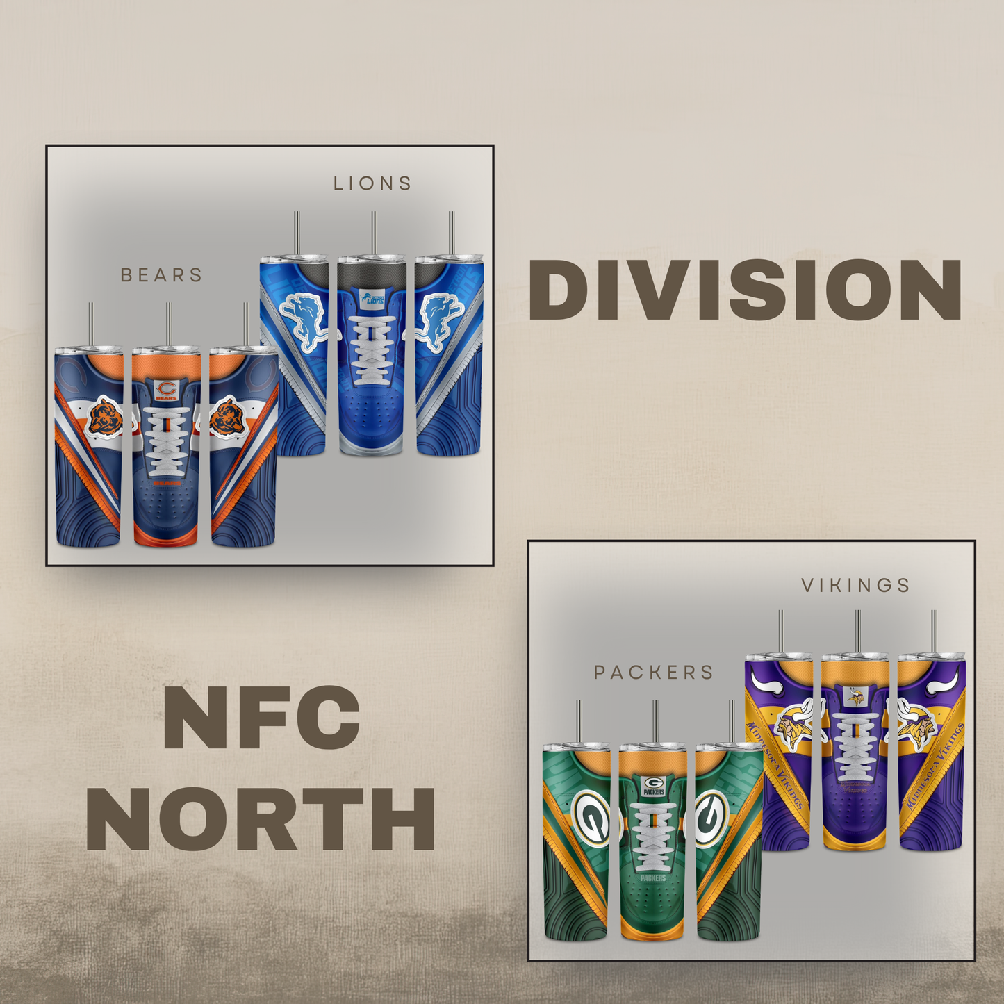 Digital NFL Sneaker Tumbler Division NFC North Bundle