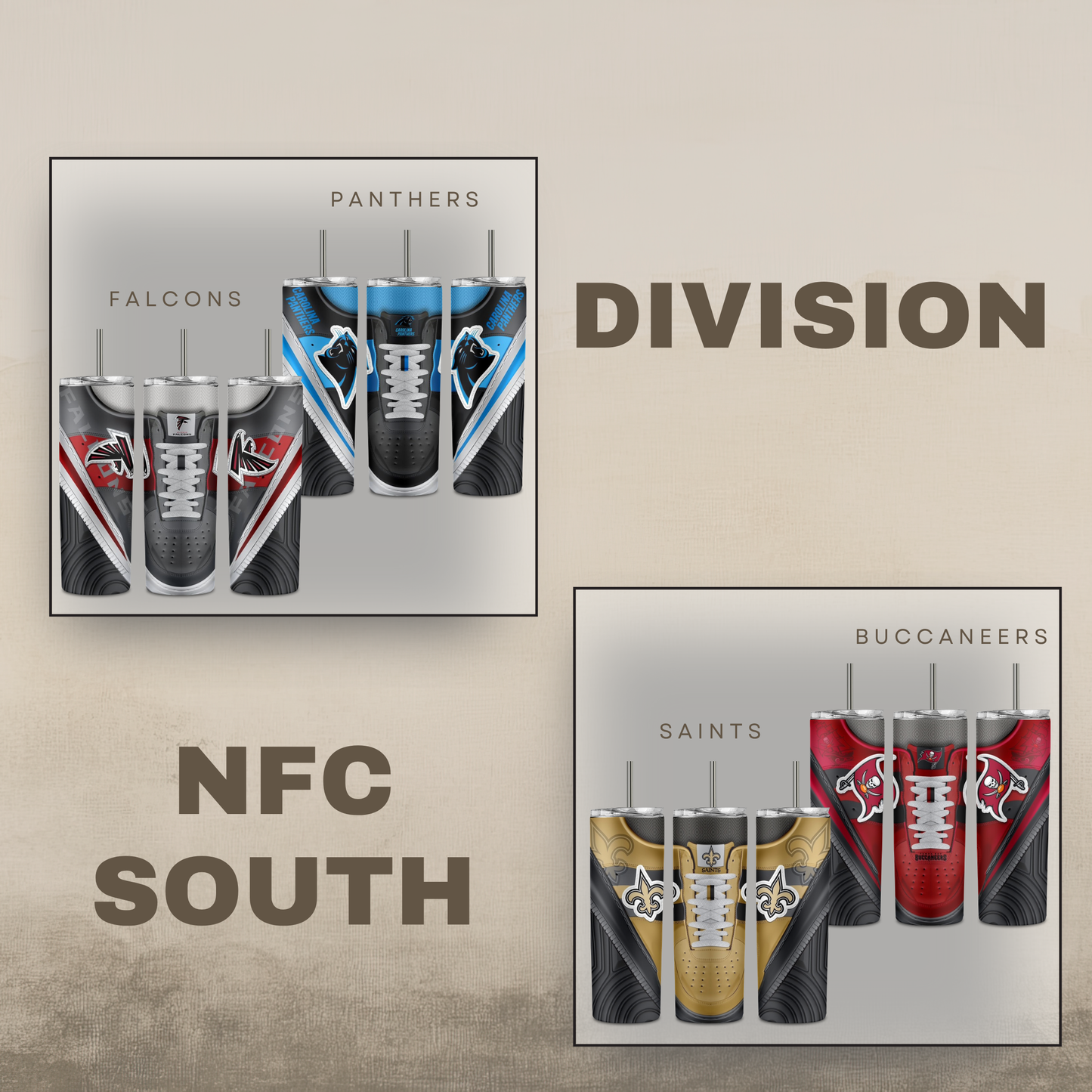 Digital NFL Sneaker Tumbler Division NFC South Bundle
