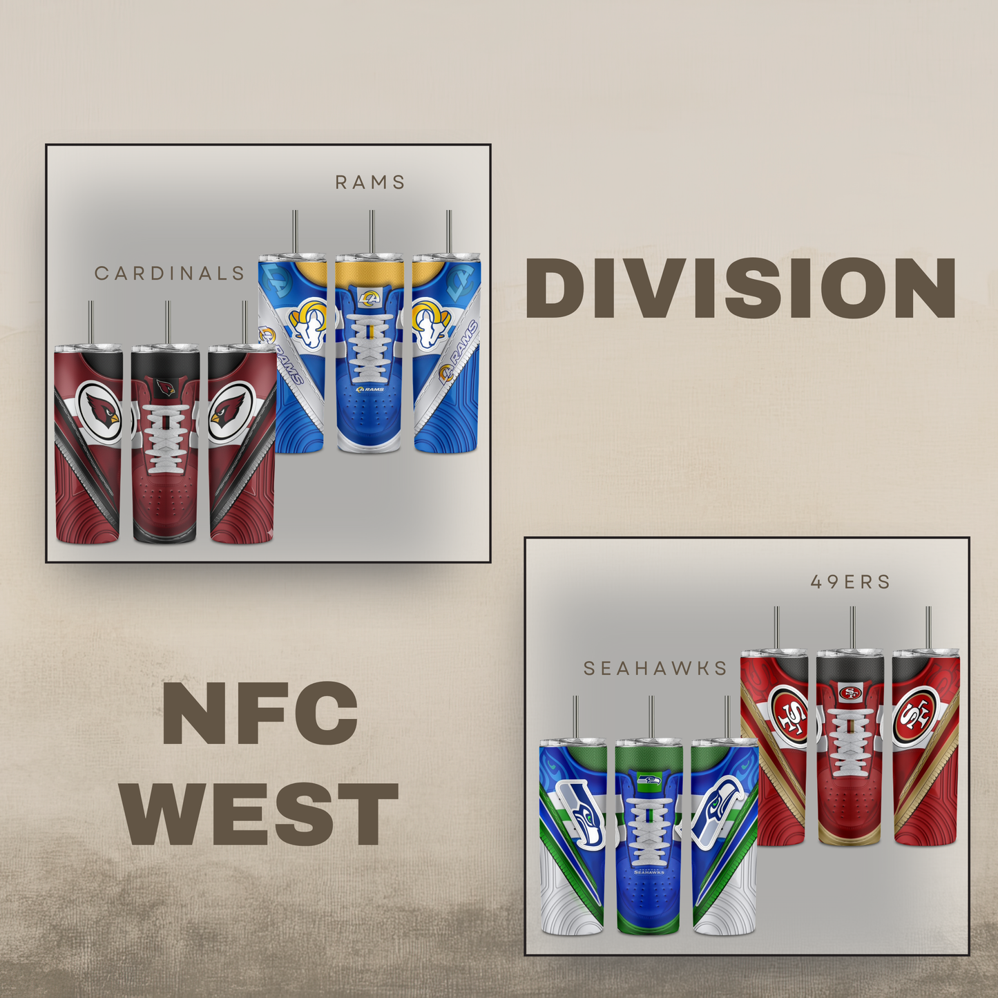 Digital NFL Sneaker Tumbler Division NFC West Bundle