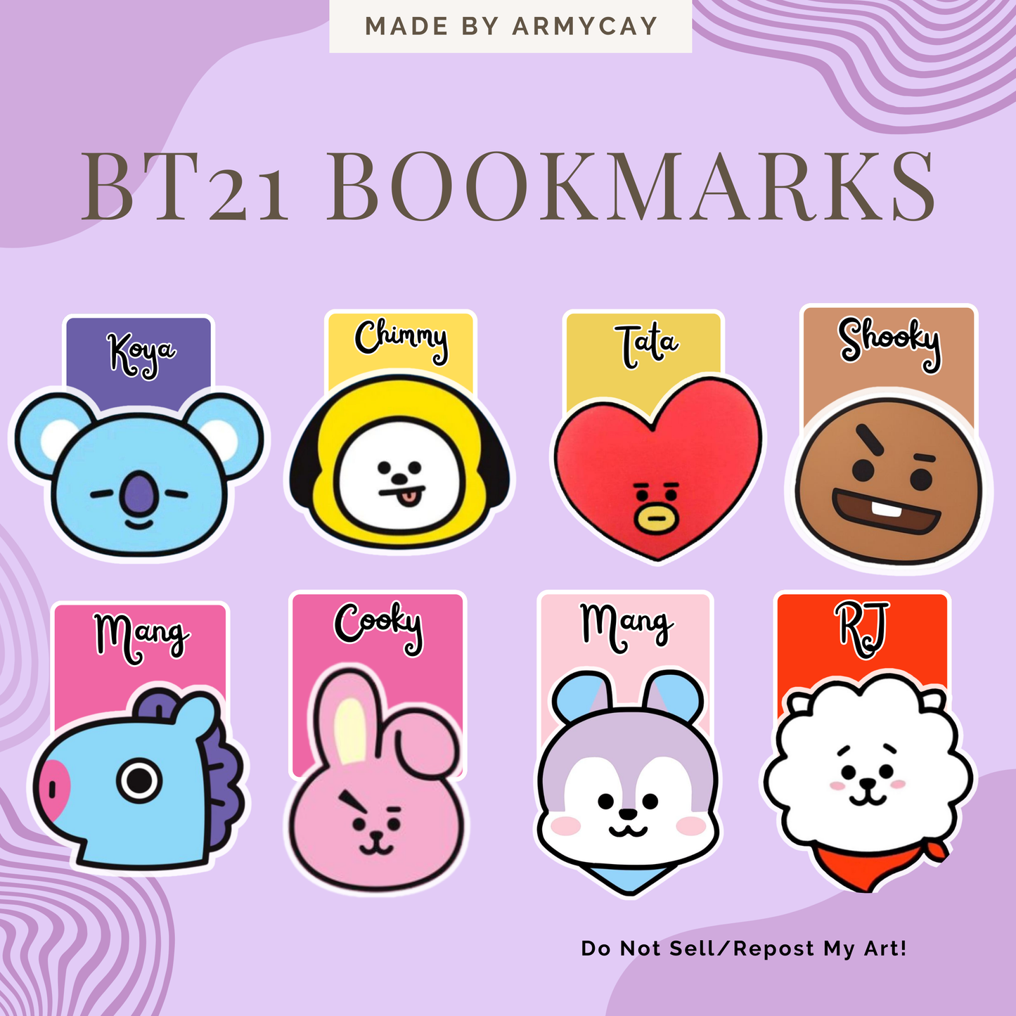 BT21 BTS Magnetic Bookmark - Cute & Collectible Page Marker for ARMY
