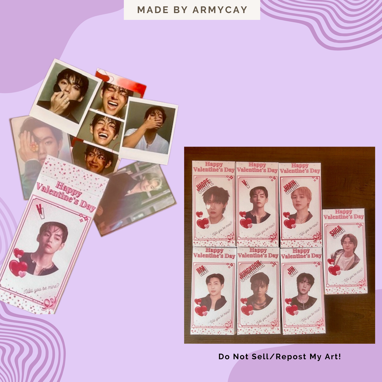 BTS Mystery Valentine Box — Random Photocards, Polaroids & Photo Strip Gift Set